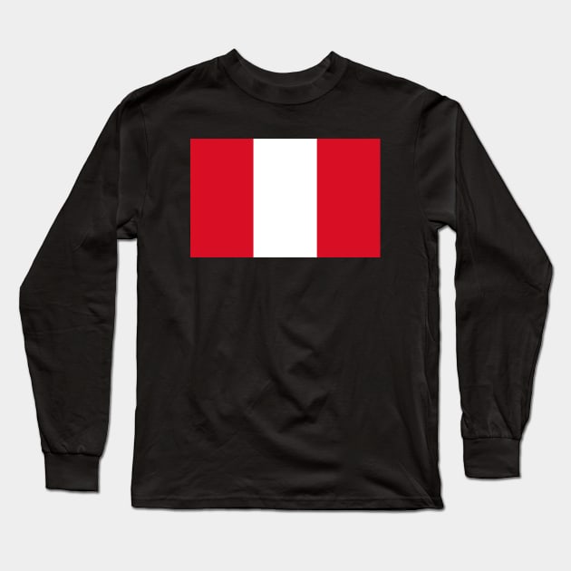 Flag of Peru Long Sleeve T-Shirt by DiegoCarvalho